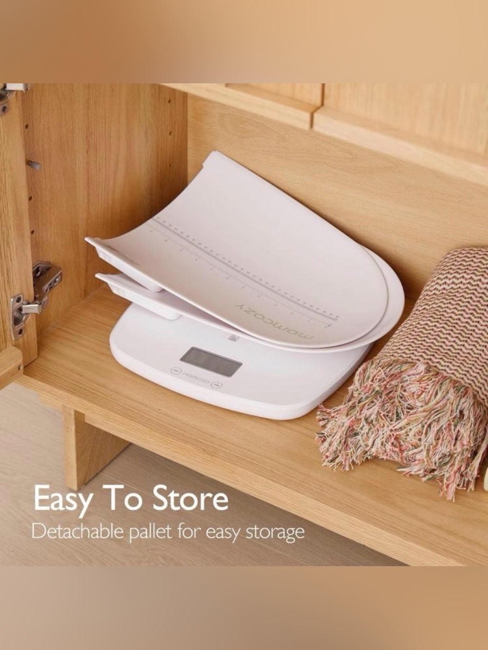 NWT Momcozy 2-in-1 Baby Scale & Length Measuring Tool | Digital | White | NIB - Picture 4 of 10